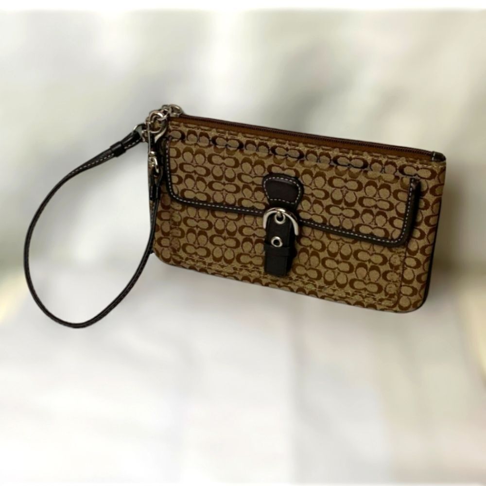 Coach Soho Mini Signature Slim Wristlet